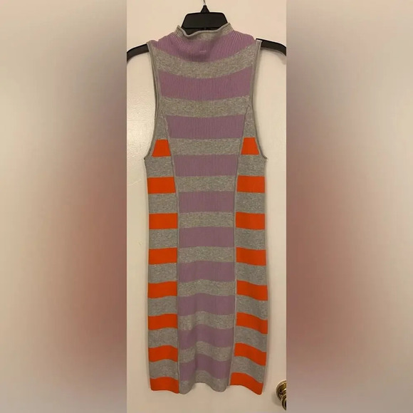 Anthropologie Daily Practice Sleeveless Mock Neck Striped Sweater Dress Size S - Picture 5 of 9